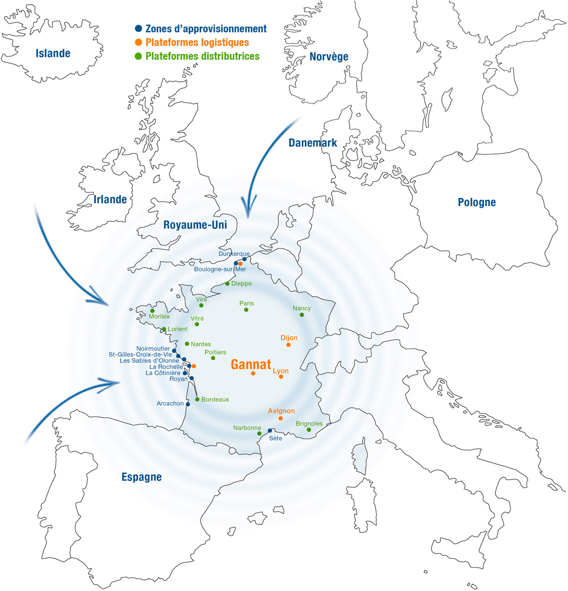 logistique, gannat, plateformes, distribution, europe, mareyage